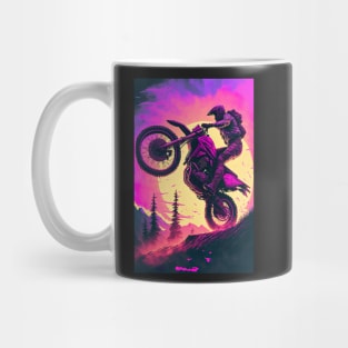 Cyber Future Dirt Bike With Neon Colors Mug